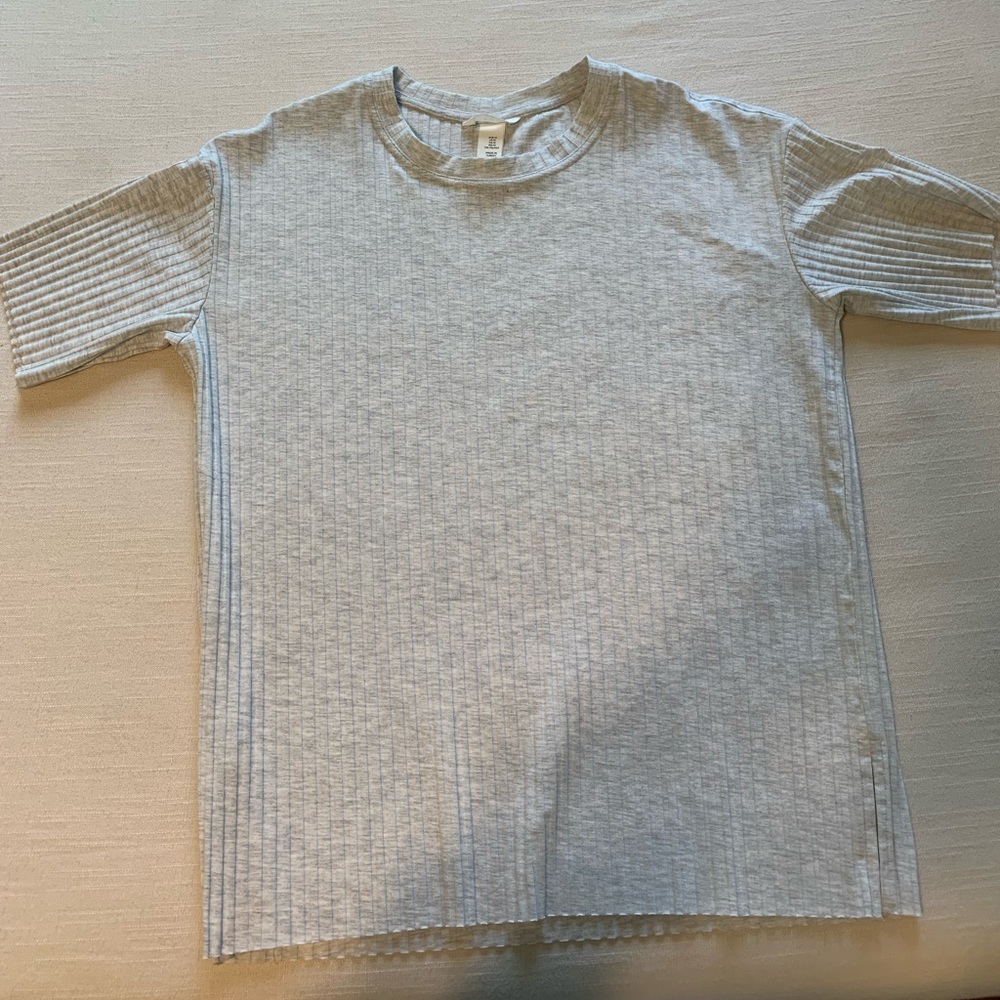 HM ribbed boyfriend tee
